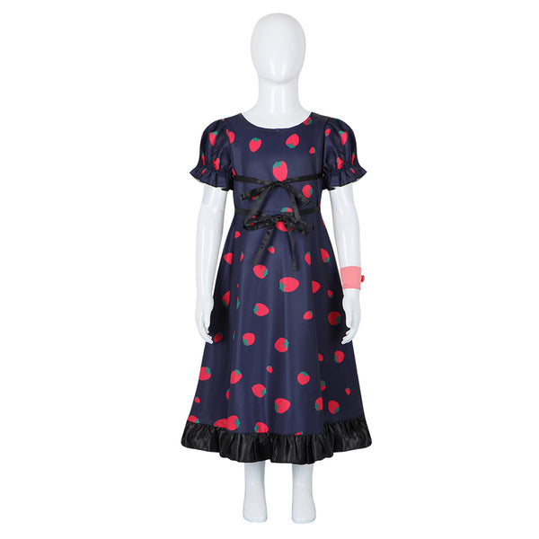 Kids Girls Anya Forger Strawberry Dress Cosplay Costume Outfits