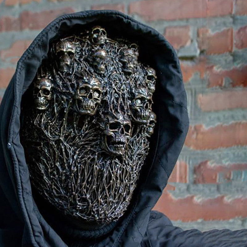 Horror Skeleton Mask Latex Cosplay Mask Helmet Halloween Party Costume Props