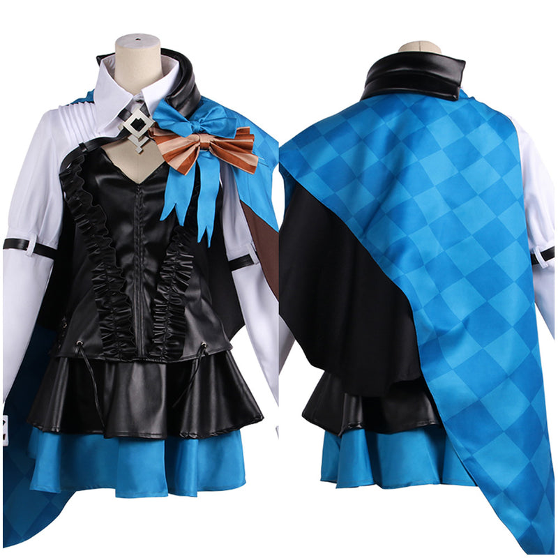 Genshin Impact Lynette Cosplay Costume Bodysuit and Cloak with Stockings  and Tail