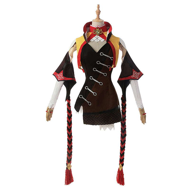 Game Genshin Impact Xinyan Dress Outfits Halloween Carnival Suit Cosplay Costume