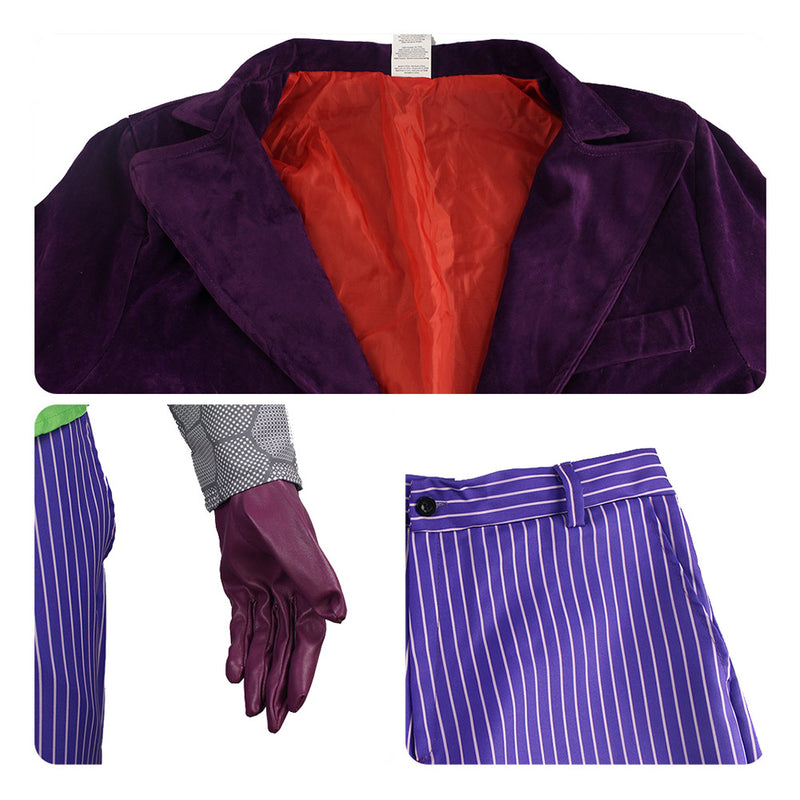 The Dark Knight Joker Cosplay Costume Outfits Halloween Carnival Party Disguise Suits