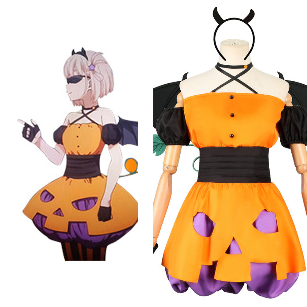 Lycoris Recoil - Nishikigi Chisato Cosplay Costume Pumpkin Dress Outfi