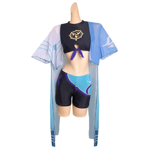 Genshin Impact Wanderer Cosplay Costume Swimwear Halloween Carnival Suit