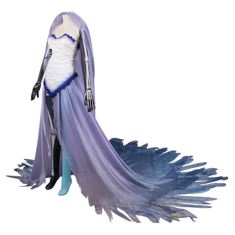 Corpse Bride Emily Cosplay Costume Dress Outfits Halloween Carnival Su