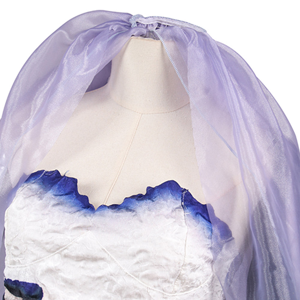 Bolgivy Halloween Corpse Bride Adult Emily Cosplay Costume As Shown in Figure XL