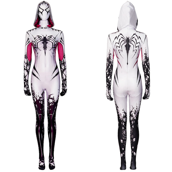 Women Gwen Stacy Anti-Venom Serum Cosplay Costume Jumpsuit Outfits