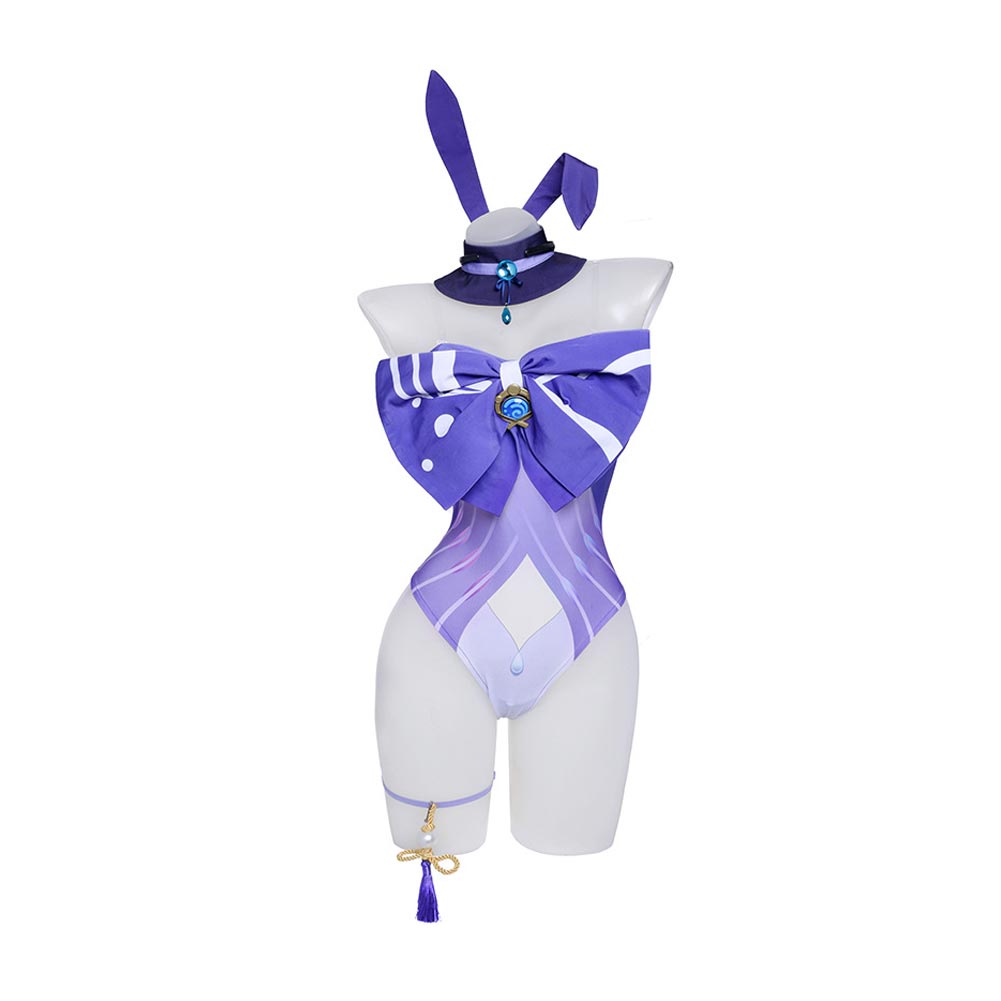 Genshin Impact Sangonomiya Kokomi Cosplay Costume Bunny Girls Halloween  Carnival Party Disguise Suit