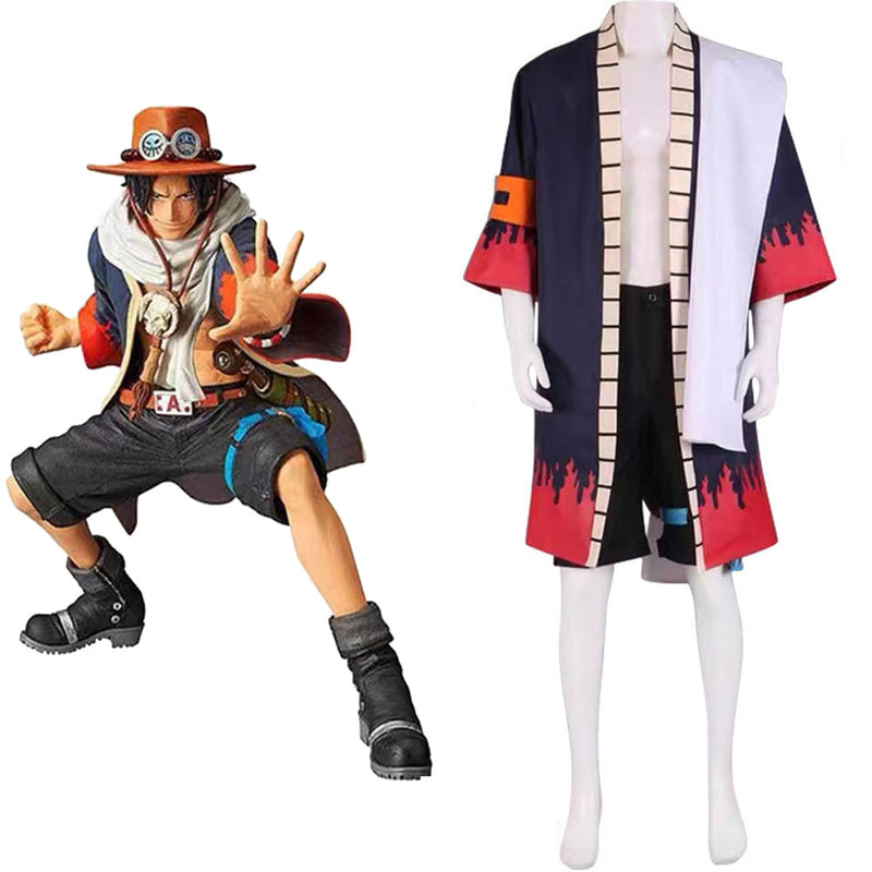 One Piece Anime Portgas D Ace Hats Cosplay Cowboy Cap for Men Women  Children Pirates Cap