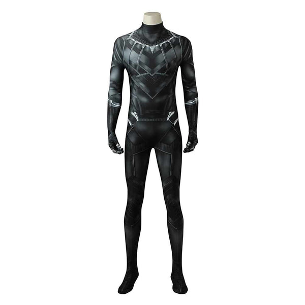 Captain America: Civil War Black Panther T‘Challa Cosplay Costume Jumpsuit Outfits Halloween Carnival Suit