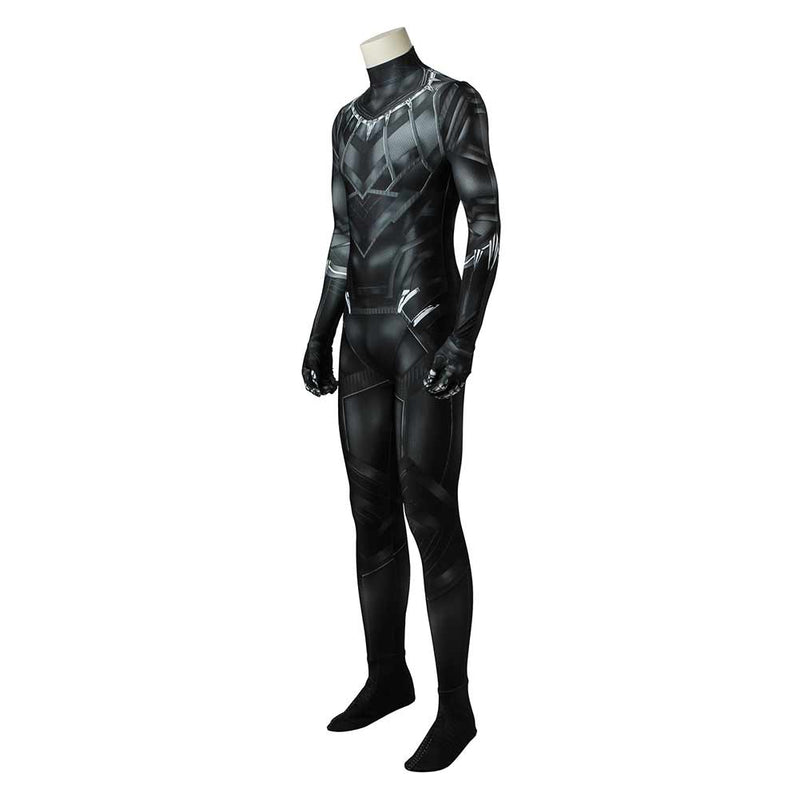 Captain America: Civil War Black Panther T'Challa Cosplay Costume Jump