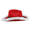 Santa Claus Party Christmas Luminous Cowboy Hat Western Red Felt Hats Wide Brim Cowgirl Hat Jazz Hat for Women Men