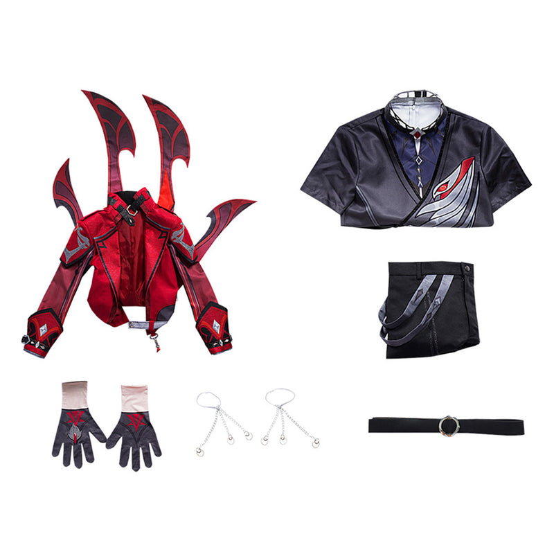 Genshin Impact Diluc Ragnvindr Cosplay Costume Vision Accessories