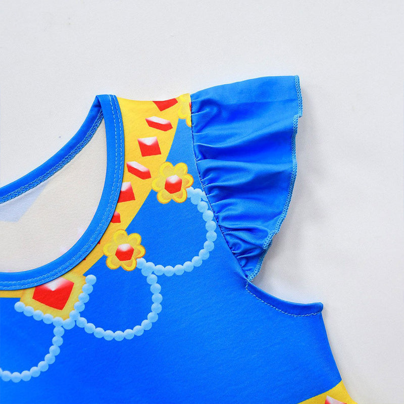 Children Girls Snow White Cosplay Costume Dress Bag Outfits