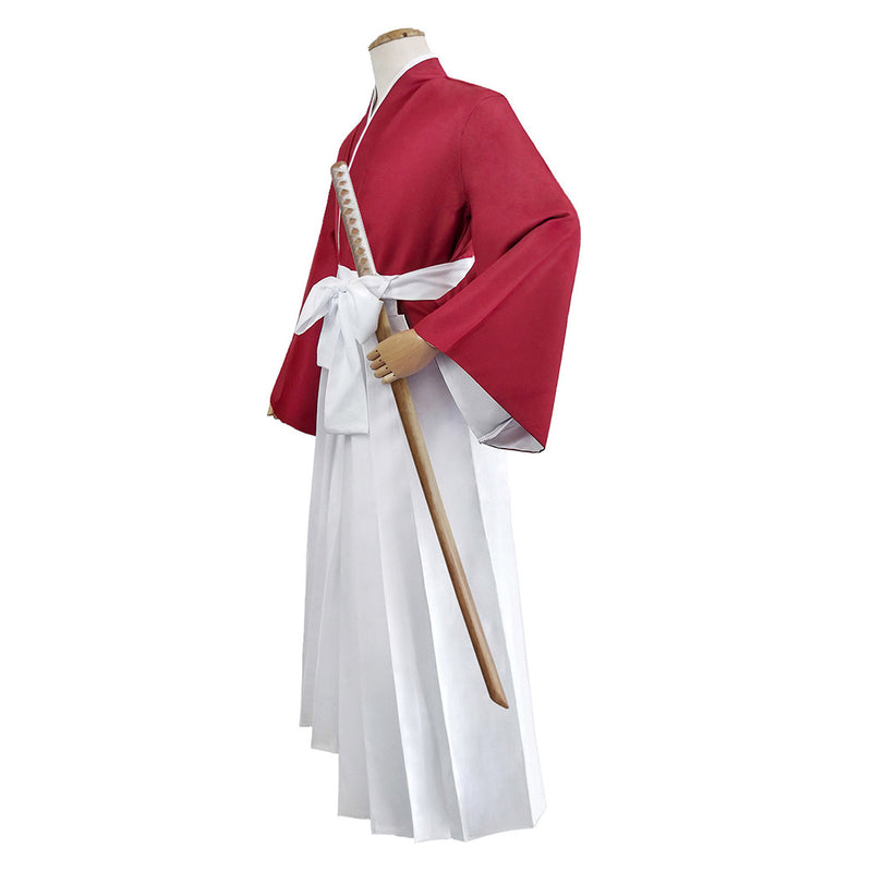  FAPUCO Rurouni Kenshin Cosplay Costume Himura Kenshin Cosplay  Kimono Outfit Robe Red Uniforms Suit : Clothing, Shoes & Jewelry