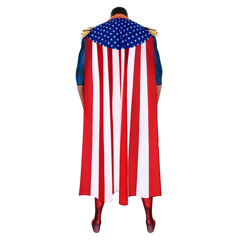 The Boys Homelander Cosplay Costume Jumpsuit Cloak Outfits Halloween Carnival Suit