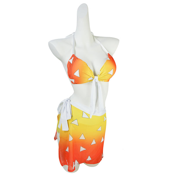 Agatsuma Zenitsu Original Designers Swimwear Cosplay Costume  Summer Swimsuit