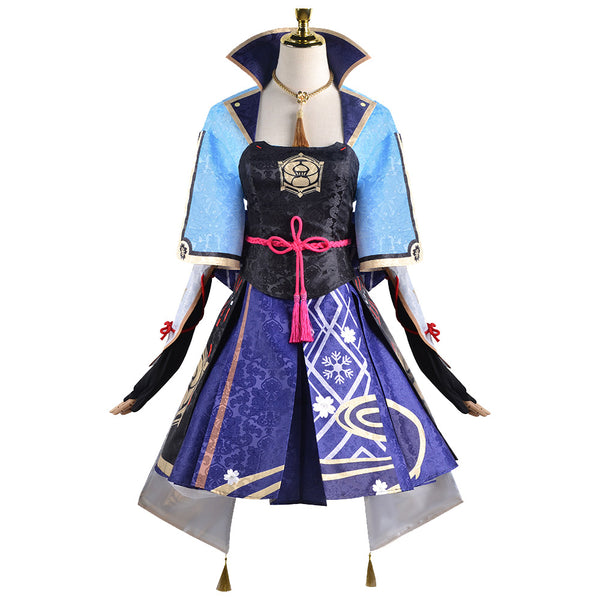 Genshin Impact Kamisato Ayaka Cosplay Costume Outfits Halloween Carnival Suit