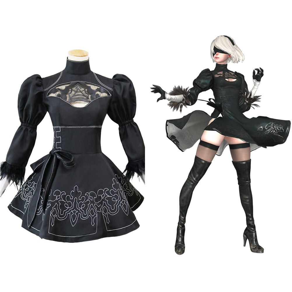 Chaussures Cosplay 2B NieR Automata – Talons, Fabrication Main – Pour Conventions, Halloween, Jeux – Taille Universelle (mesurer Pied) – Réplique Détaillée, Confortables - 4
