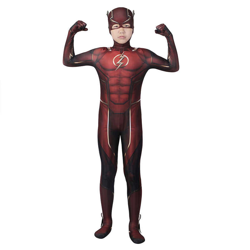 The Flash Boys Costume - Justice League Superhero Jumpsuit For Kids (Cosplay, Halloween)
