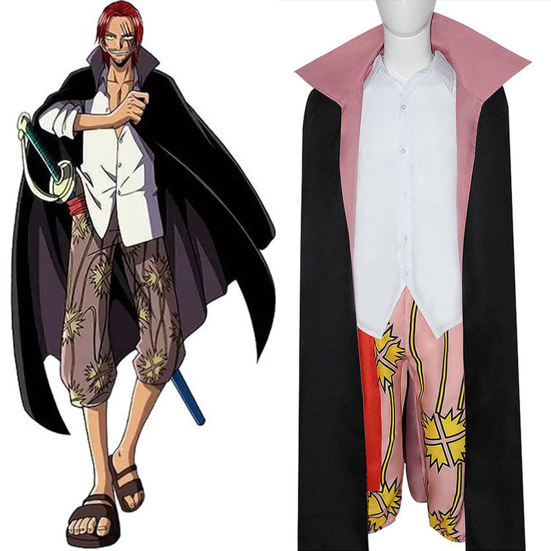 One Piece Shanks Cosplay Costume Outfits Halloween Carnival Suit