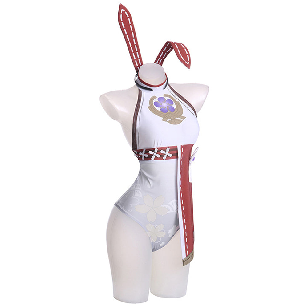 Genshin Impact Yae Miko Cosplay Costume Bunny Girls Outfits Halloween