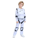 Kids Star Wars white Solider Cosplay Costume Jumpsuit  Mask Outfits Halloween Carnival Suit