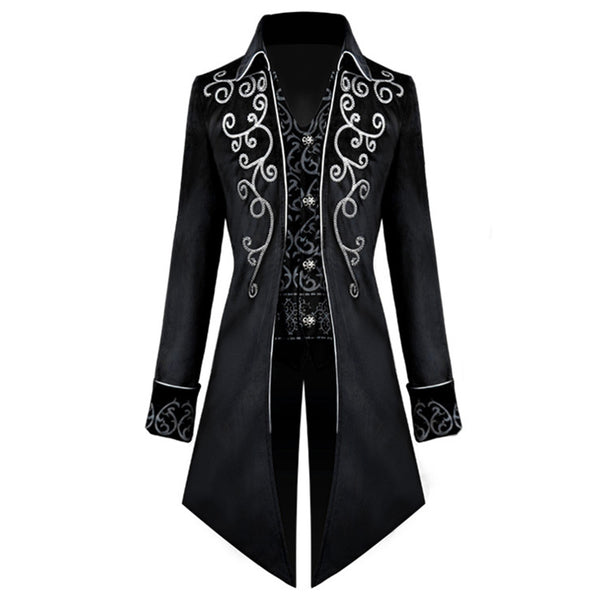 Adult Punk Retro Prince Cosplay Tuxedo Costume Long Trench Coat Party Uniform Jacket