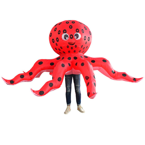 Adult Mascot Octopus Inflatable Costume Blow Up Party Costumes Cosplay Suit Animal Halloween Costumes Fancy Dress