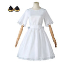 Kids Girls Anya Forger Cosplay Costume White Dress Headband Outfits