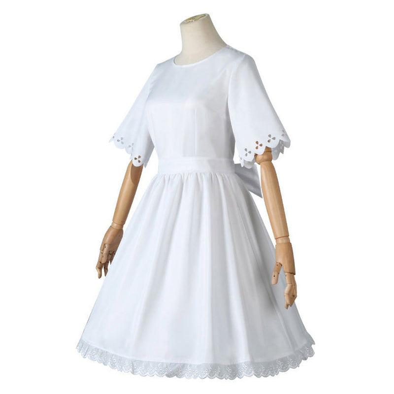 Kids Girls Anya Forger Cosplay Costume White Dress Headband Outfits