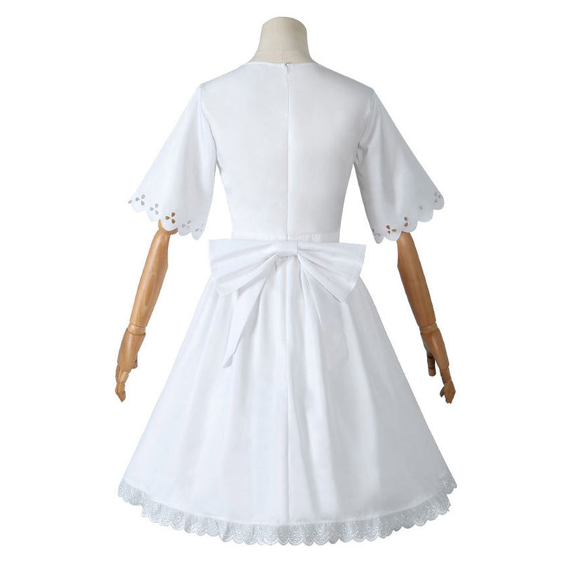 Kids Girls Anya Forger Cosplay Costume White Dress Headband Outfits
