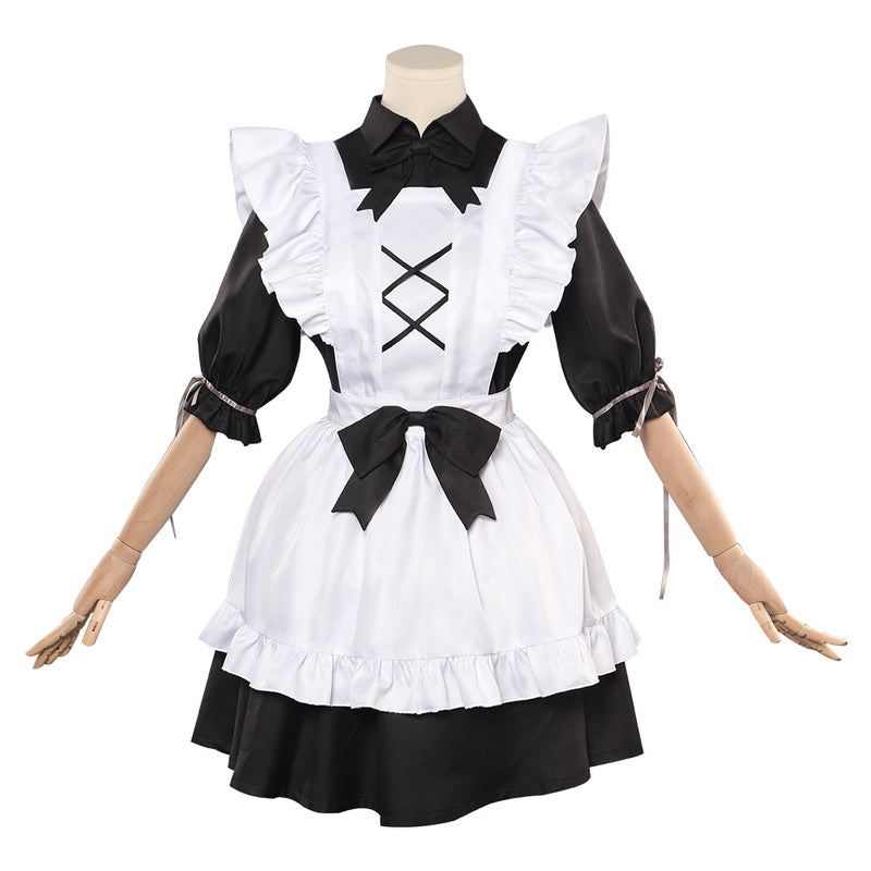 Maid Dress Black White Outfits Halloween Carnival Party Suit Cosplay Costume