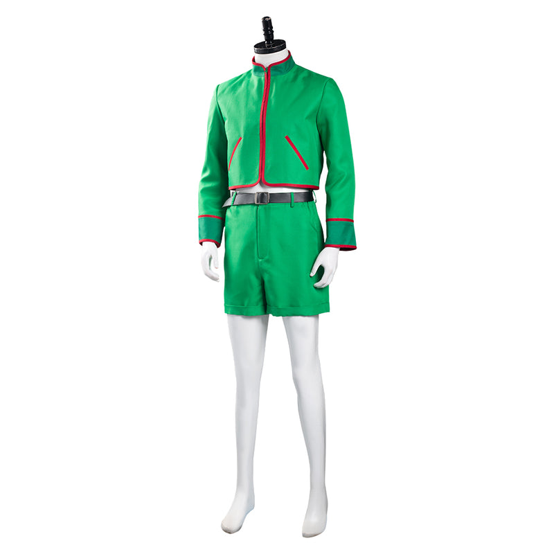 Anime Men Green Top Shorts Outfits Halloween Carnival Suit Cosplay Costume