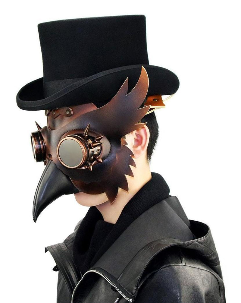 Plague Doctor Bird Mask Steampunk Beak Mask Halloween-Fandomsky