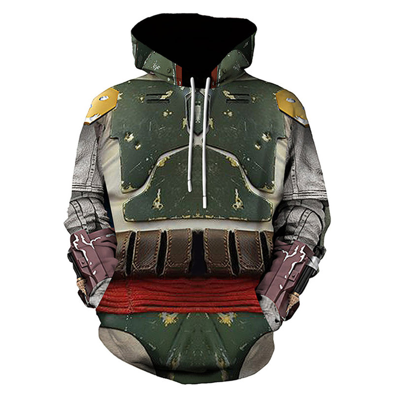 Unisex Hoodies 3D Print Pullover Sweatshirt Outfit Boba Fett Cosplay Casual Outerwear