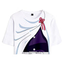 Women  Crop Top Sets Tsuyuri Kanawo Cosplay Short Sleeve T-shirt Shorts 2 Pieces Sets Casual Clothes