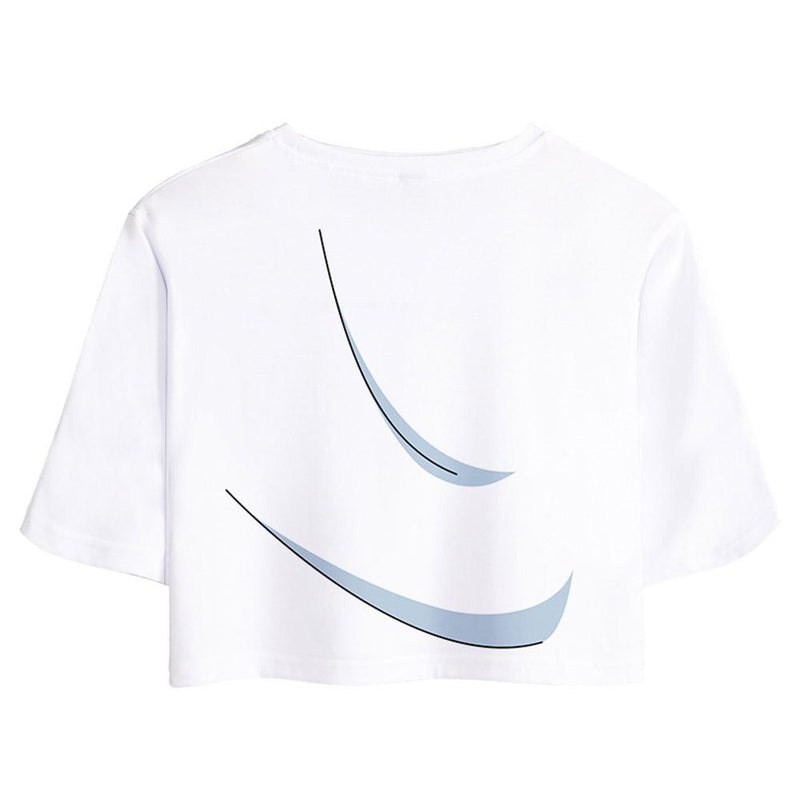 Women  Crop Top Sets Tsuyuri Kanawo Cosplay Short Sleeve T-shirt Shorts 2 Pieces Sets Casual Clothes
