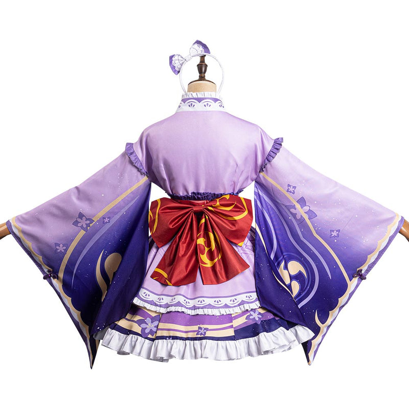 Genshin Impact Raiden Shogun Lolita Cosplay Costume Outfits Halloween Carnival Party Suit