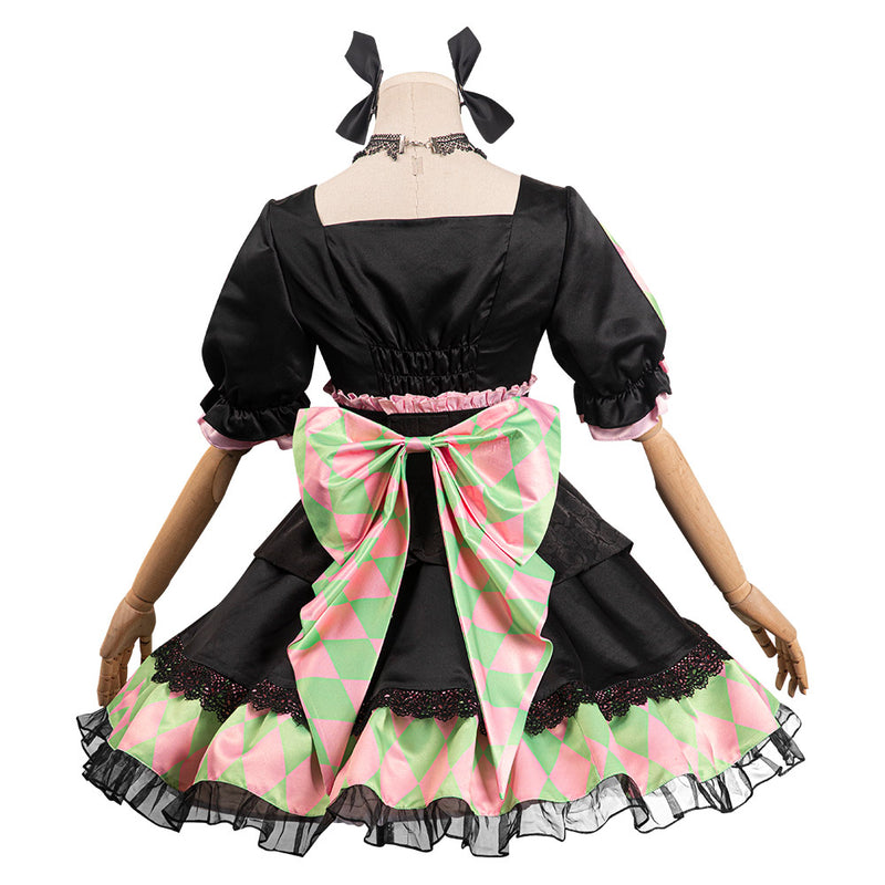 Demon Slayer Kanroji Mitsuri Gothic Lolita Dress Outfits Halloween Carnival Party Suit