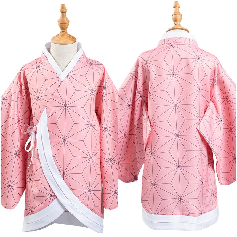 Kamado Nezuko Kids Children Kimono Coat Cosplay Costume