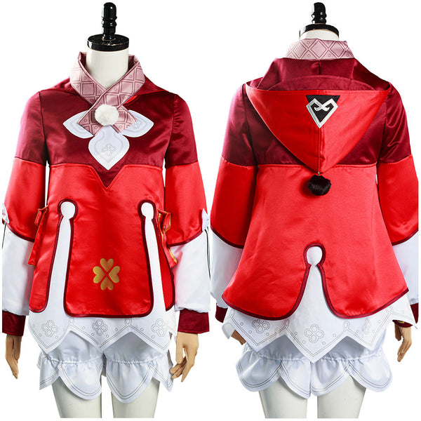 Game Genshin Impact Klee Coat Hat Outfits Halloween Carnival Suit Cosplay Costume