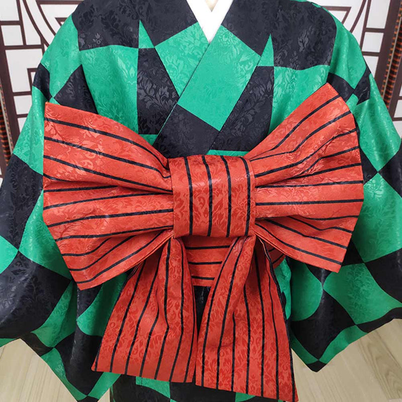 Kamado Tanjirou Kids Kimono Outfits Halloween Carnival Costume Cosplay Costume