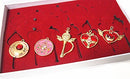 Sailor Moon Cosplay Keychain Pendant Necklace Collection Sets 14Pcs Cosplay Accessories