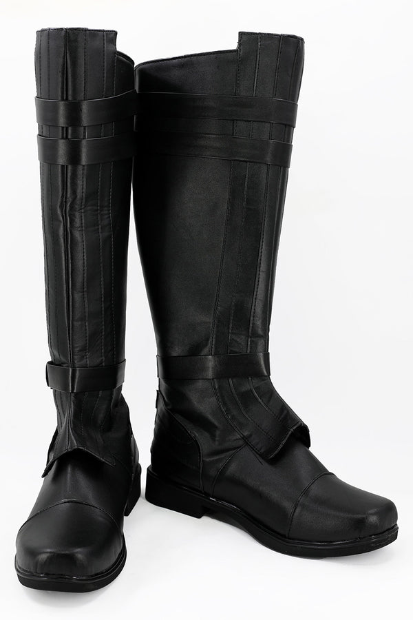 SW Anakin Skywalker Black Boots Cosplay Shoes