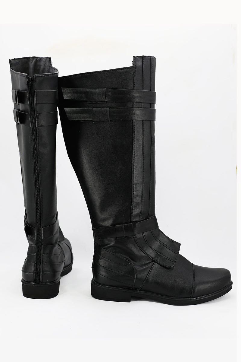 Anakin Skywalker Black Boots Cosplay Shoes