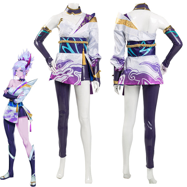 League of Legends LoL 2020 Spirit Blossom Riven New Skin Halloween Carnival Suit Cosplay Costume
