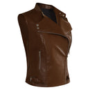 The Walking Dead: Dead City Maggie Greene Leather Vest Outfits Halloween Carnival Cosplay Costume