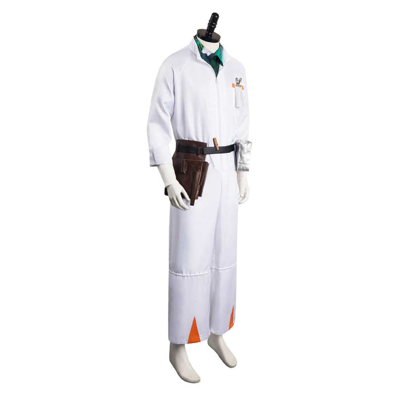 Back to the Future Doc Brown Men Jumpsuit Outfits Halloween Carnival S