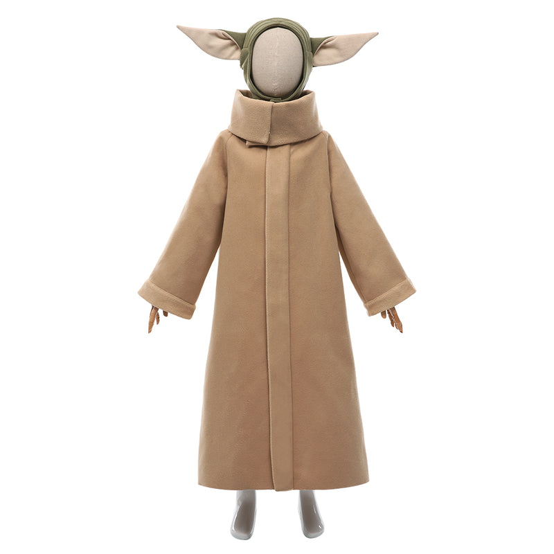 The Mando Season 2-Baby Yoda Grogu Coat Headgear Cosplay Costume For Kids