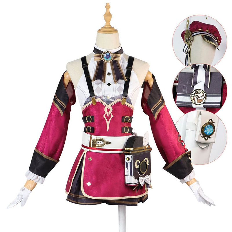 Genshin Impact Charlotte Outfits Halloween Carnival Party Cosplay Costume